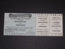 Chicago & Western Indiana Railroad RR Chicago American USA Railway Ticket A20