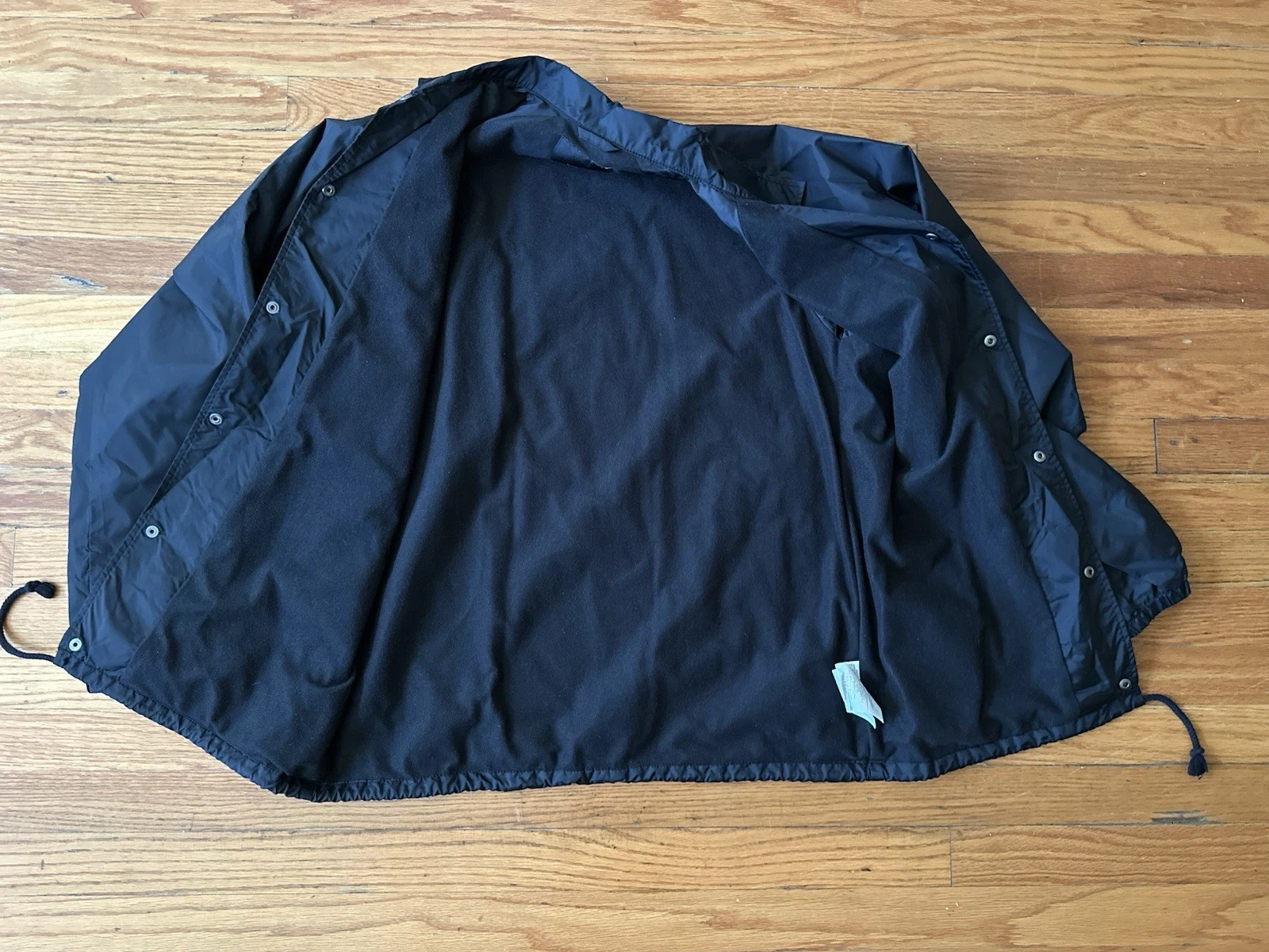 VANS Off The Wall Custom Classics Coach Windbreaker Jacket Black Snap SizeM NWOT image 4