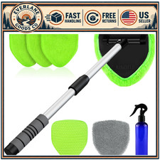 Interior Windshield Cleaner Tool - 29" Long Handle Car Window Cleaning Kit with