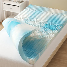 2 Inch Memory Foam Mattress Topper Twin, 5-Zone Cooling Gel Infused Pressure Rel