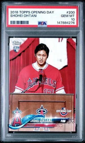 Shohei Ohtani RC 2018 Topps Opening Day #200 Rookie Card RC MVP PSA 10 GEM MINT