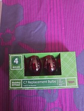 Holiday Time C7 Replacement Bulbs Red Indoor/Outdoor