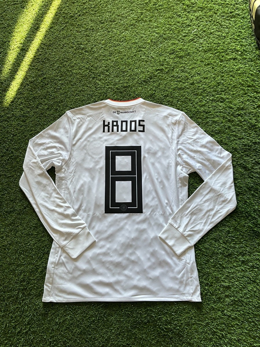 adidas Germany Men's Home L/S Jersey 17/18 Legend Kroos #8 - White