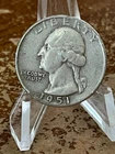 1951-D/D  ERROR Washington Silver Quarter, Average Circulated 90% Silver  # RJ23