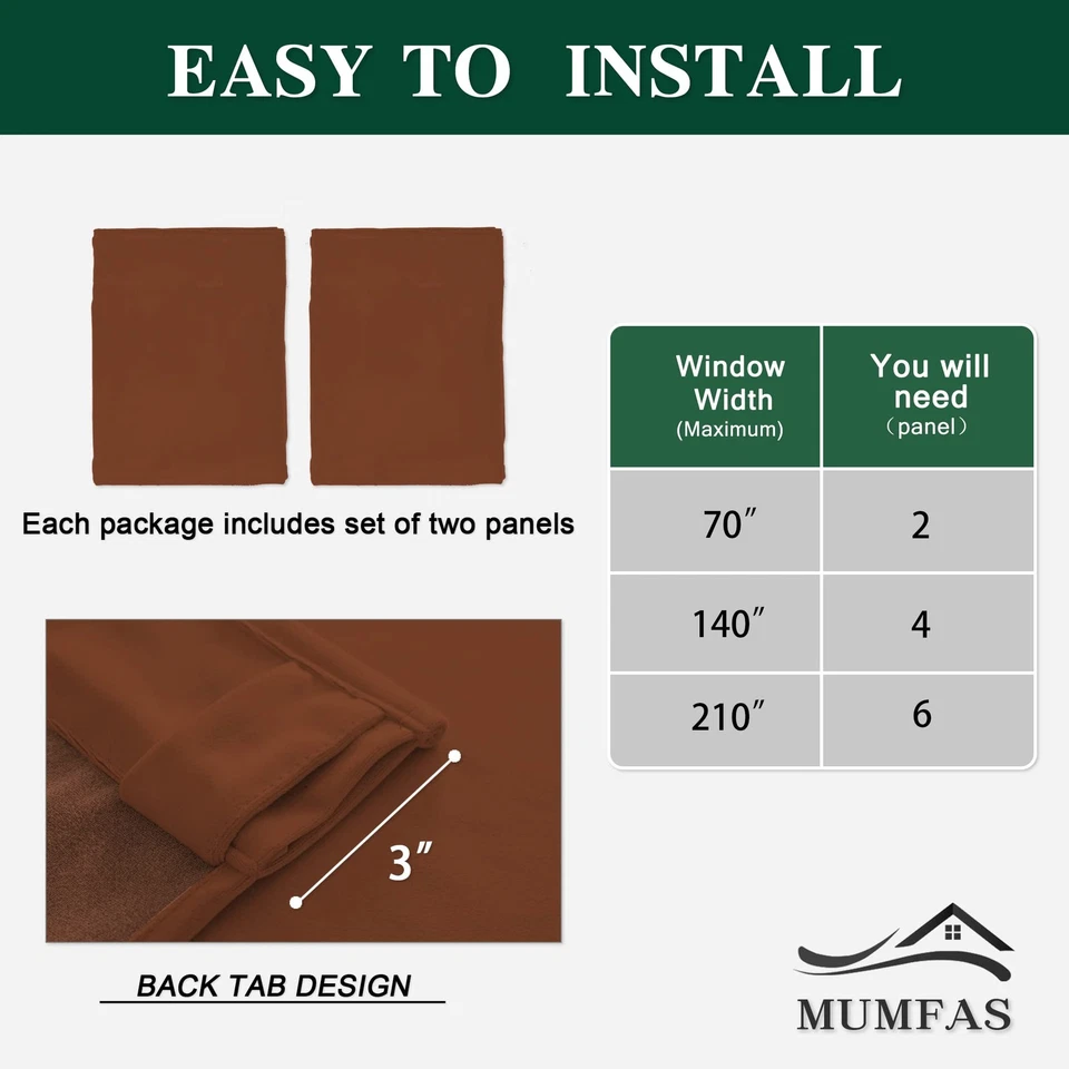 Cortinas de terciopelo extra largas de 10 pies color óxido naranja quemado para puerta corredera H... Foto 2 de 4