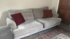DFS Grey Chenille 4 Seater Sofa 