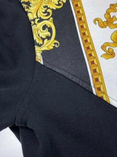 VERSACE Zip felpa con cappuccio felpa con cappuccio M cotone nero 1011854 IA07326