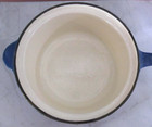 Indigo Blue Enamel Cast Iron Pot (NO LID) World Market Enamelware — photo 2