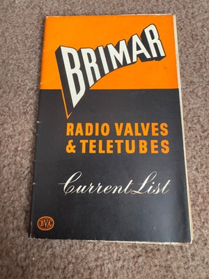 Brimar Radioventile & Teletubes Preisliste 1951 - ausklappbar mit Abbildungen