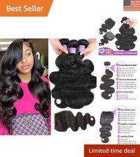 Elegant Brazilian Body Wave Hair Extensions - 3 Bundles + 4x4 Closure