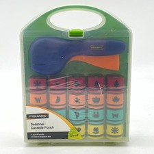 Fiskars Small Seasonal Cassette Punch Kit 20 Dies Scrapbooking Crafts 12-2804
