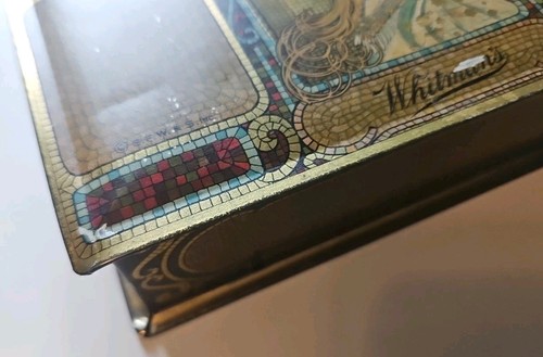 Vintage 1920s Whitmans Chocolate Metal Antique Candy Tin Box Hinged Lid 7.5 x 4 - Picture 2 of 8