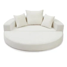 Convertible Sofa Bed Sleeper Futon Couch Floor Lounge Loveseat With Pillows