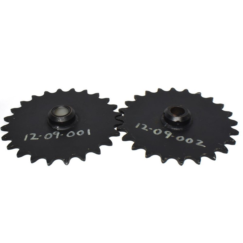 (Lot of 2) Roller Chain Sprocket 24 Teeth 10.25" Diameter 1/2" Keyway 30mm Bore