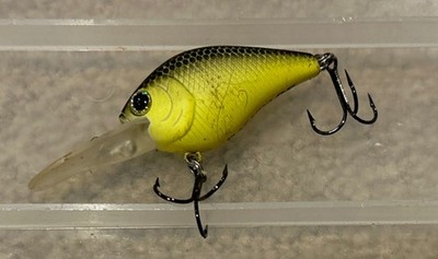 LUCKY CRAFT Flat Mini DR Matte Chartreuse Black Mat Limited Shad Rare Pro Tune