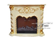 Camino elettrico Elektrokamin 120 cm classico stufa legno massello Barocco quals