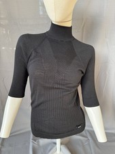 KATALEEN  MADDEN Merinowolle Rolli Pulli Pullover Damen Schwarz Gr. M