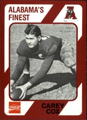 1989 Alabama Coke 580 Collegiate Collection Football ''Main Set'' Cards #1 to #199