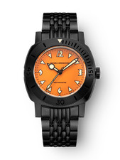 Nivada Grenchen 14131A19 Depthmaster Black Pumpkin Orange Dial Automatic