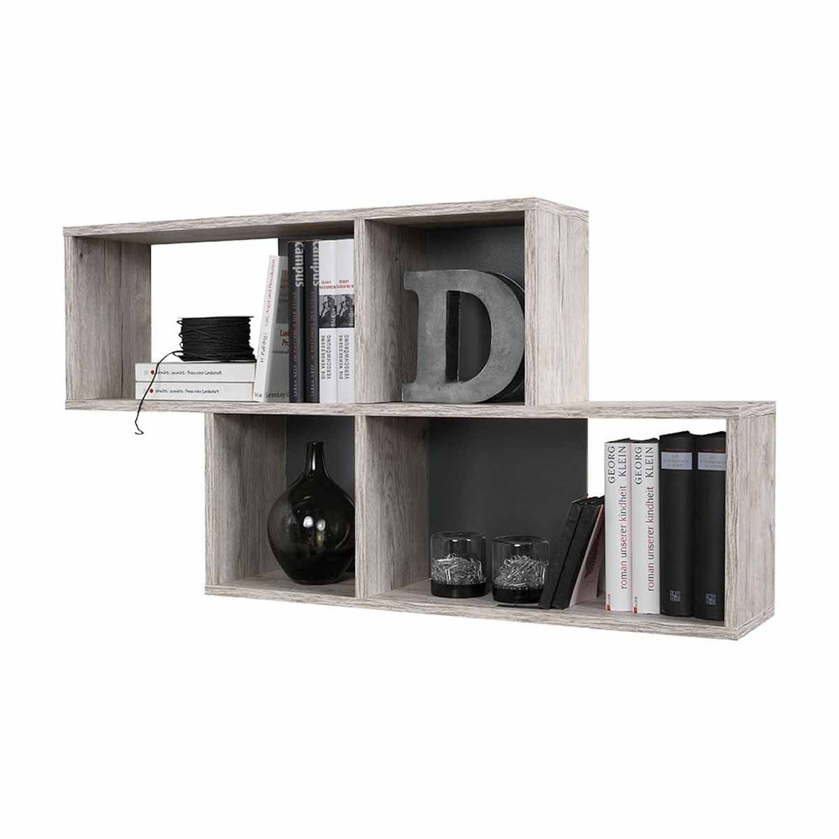 Étagère murale design Orian en bois haut de gamme chêne sable