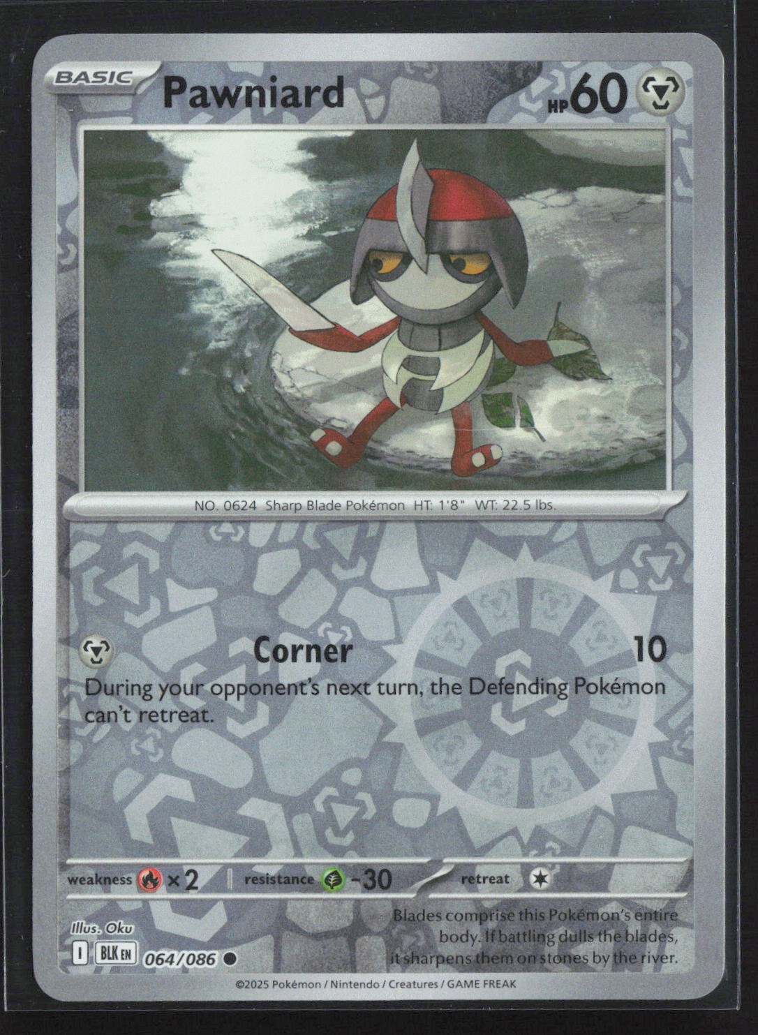 064/086 Pawniard - SV Black Bolt - Reverse Holo NM Pokemon