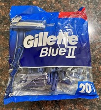 GILLETTE BLUE ll DISPOSABLE RAZOR  20 RAZORS MADE IN Germany