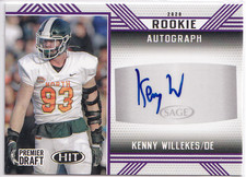 2020 SAGE HIT Autographs Purple #A72 Kenny Willekes