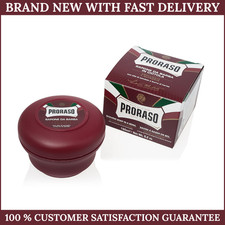 PRORASO Sapone Da Barba Red Shaving Soap in Bowl with Sandalwood  NEW