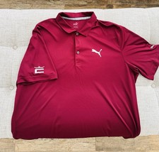Puma Cobra Golf Tour Issue Performance Men  s Polo Shirt Maroon XL RARE