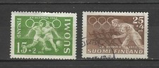 Finlande n° YT 388-389 ** et oblitéré année 1951 - JO Helsinki 1952