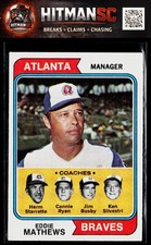 1974 Topps #634 (Eddie Mathews / Herm Starrette / Connie Ryan / Jim Busby