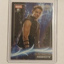 Topps Marvel Avengers Phase One Hawkeye Serial Numbered #28 /10 Trading Card