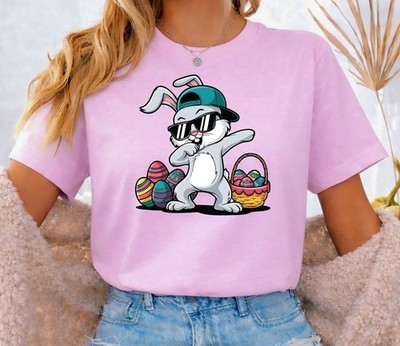 Frohe Ostern Hase T-Shirt Komfort Ostern Shirt, Blumen Ostern, Zauberhafte Ostern 6