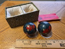 Health Promotion Magntic Balls Dark Blue Red Gold Fish Design Decorative Box