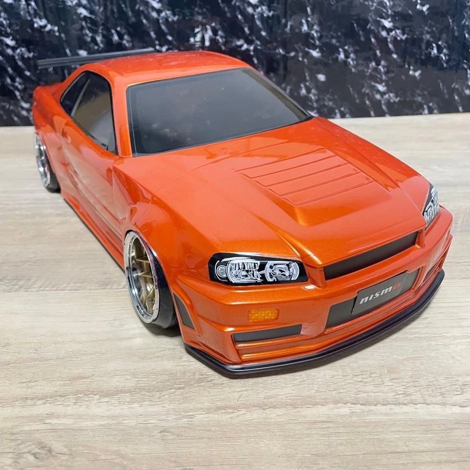 Tamiya Nissan Skyline GT-R R34 1/10 RC Body Metallic Orange, Street Use, New - Image 2 of 4