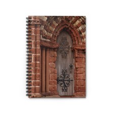 Rustic Charm Spiral Notebook - Ruled Lines, Vintage Brown Aesthetic