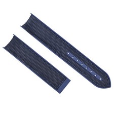 20MM NYLON RUBBER WATCH BAND STRAP FOR OMEGA SEAMASTER 300 PLANET BLUE