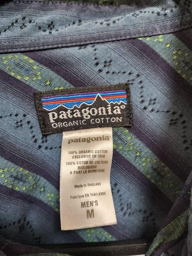 Patagonia Rhythm F6 Western Shirt Blue Native Stripe Rare Untitled - Picture 4 of 8