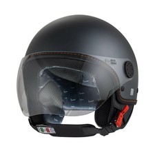Casco demi-jet PIAGGIO per Vespa Langhe grigio/arancio