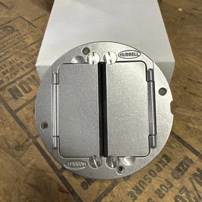 Hubbell Wiring Device-Kellems S1tfcal Box Cover, Floor Box Type, 2 Gang,