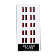 100W 20 PORT USB Charger Portable Charging Station for Cellphones Tablet Laptop