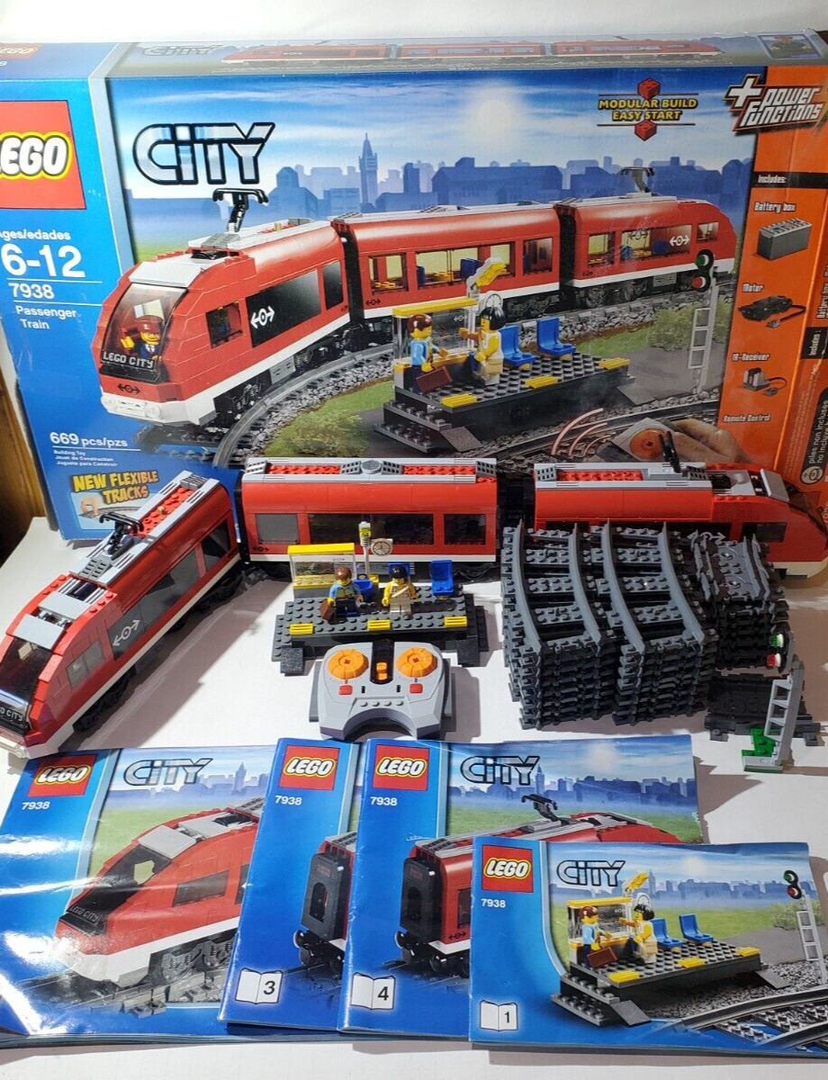 2010 Lego City #7938 Passenger Train Loose Complete Set With 
