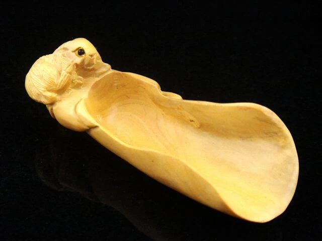 Cuchara de té/café artesanal de boj mango de cabra animal del zodiaco #01051901 Foto 2 de 4