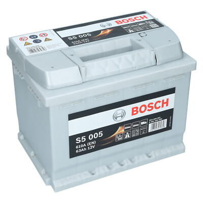 Bosch 12V 63Ah 610 A EN S5 005 Starterbatterie ersetzt 60Ah 65Ah