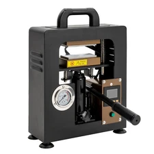 10 Ton Hydraulic Heat Press Machine with Dual 2.4"X4.7" Dab Heated Plates 900W