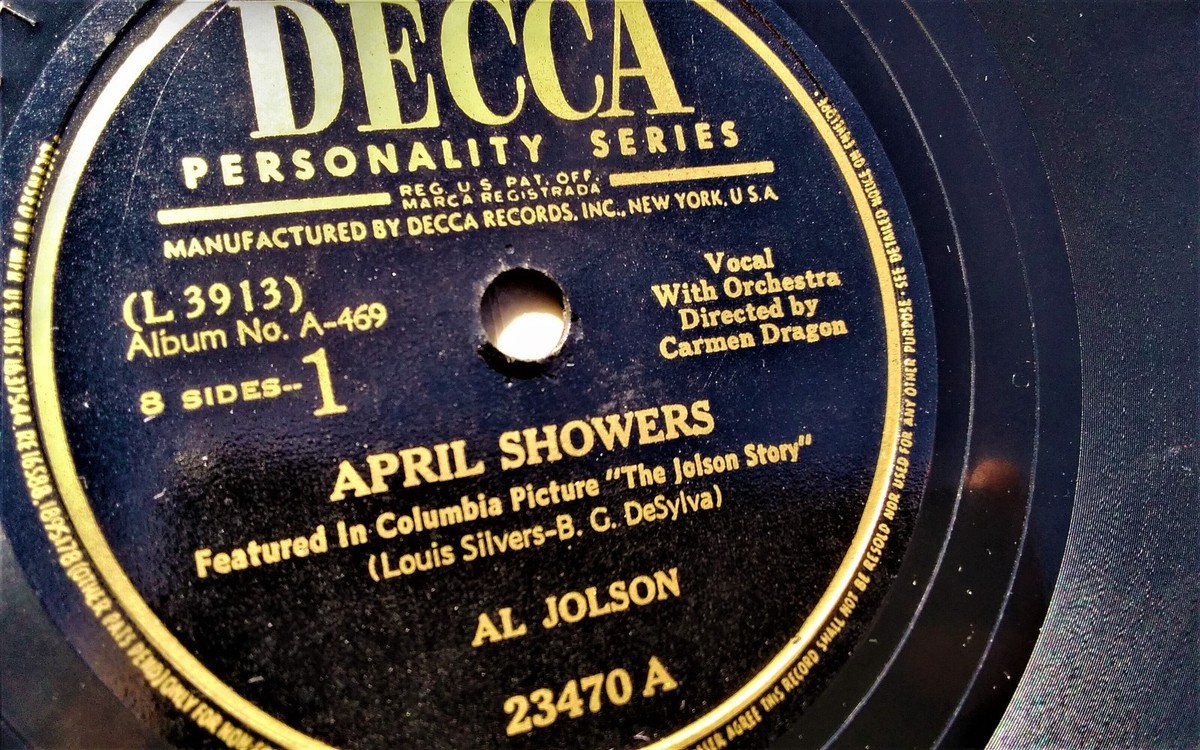 Al Jolson 78rpm Set Decca Records #A-469 In Songs He Made Famous
