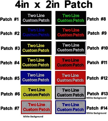 ''LOVET IT OR IT'S FREE'' 4X2 Custom Embroidery Patch, 2 Line text, Free Ship