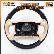 04-19 Bentley Continental Gtc Flying Spur Driver Steering Wheel Beige Leather Oe
