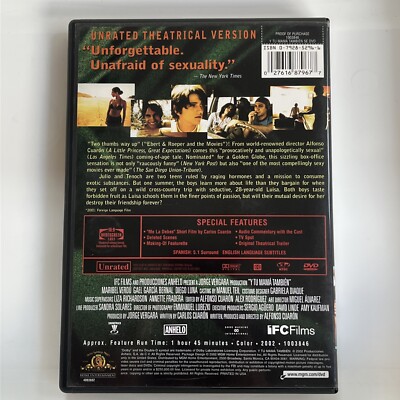 Esta Manana Y Otros Cuentos [DVD](中古品) Y Tu Mama Tambien (DVD, 2002, Unrated Version) Maribel Verdu Gael