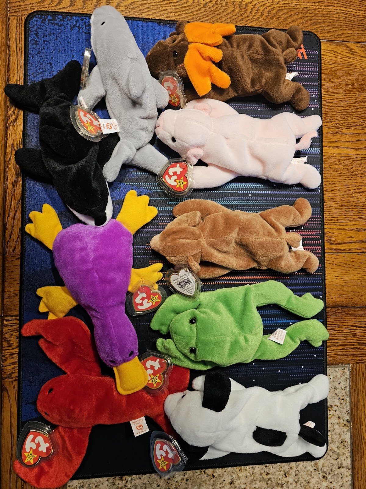 Beannie Baby Original 9 Complete Set Mint Condition